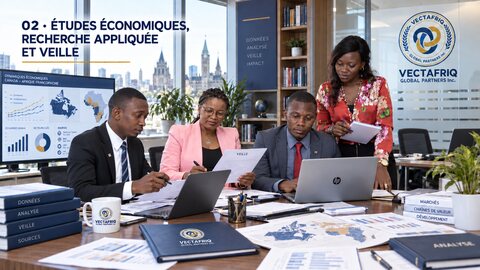 Réunion de travail de l’équipe VECTAFRIQ illustrant les services du pôle 2