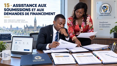 Réunion de travail de l’équipe VECTAFRIQ illustrant les services du pôle 15